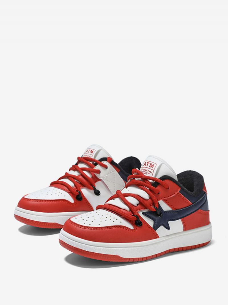 Buty Chłopięce Sznurowane Skate - Czerwony