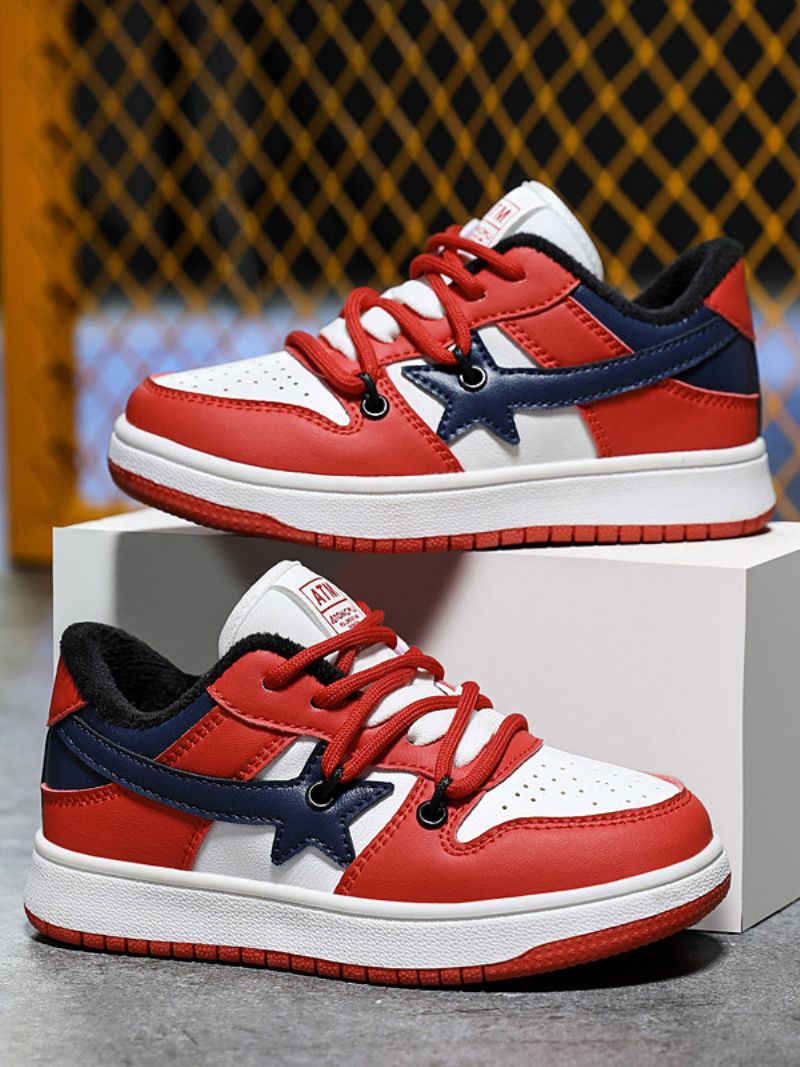 Buty Chłopięce Sznurowane Skate - Czerwony