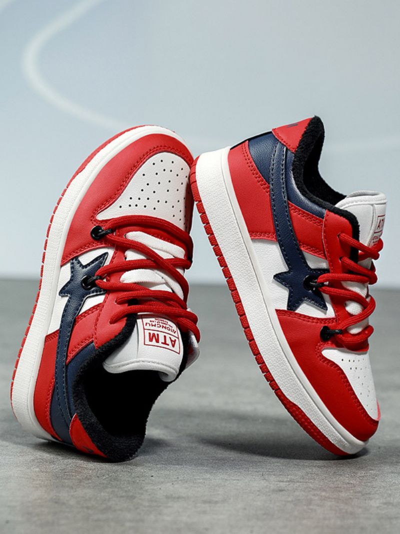 Buty Chłopięce Sznurowane Skate - Czerwony