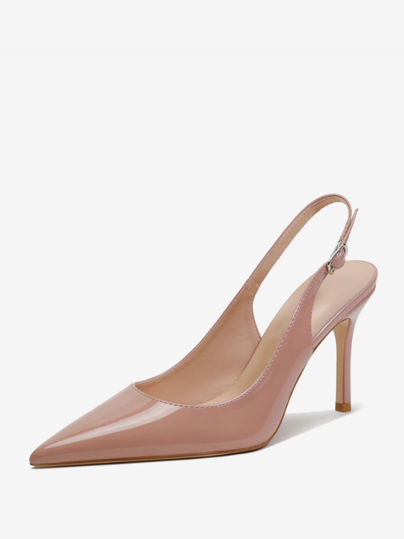Damskie Buty Na Obcasie Guziki CZółenka Szpilce - Miąższ